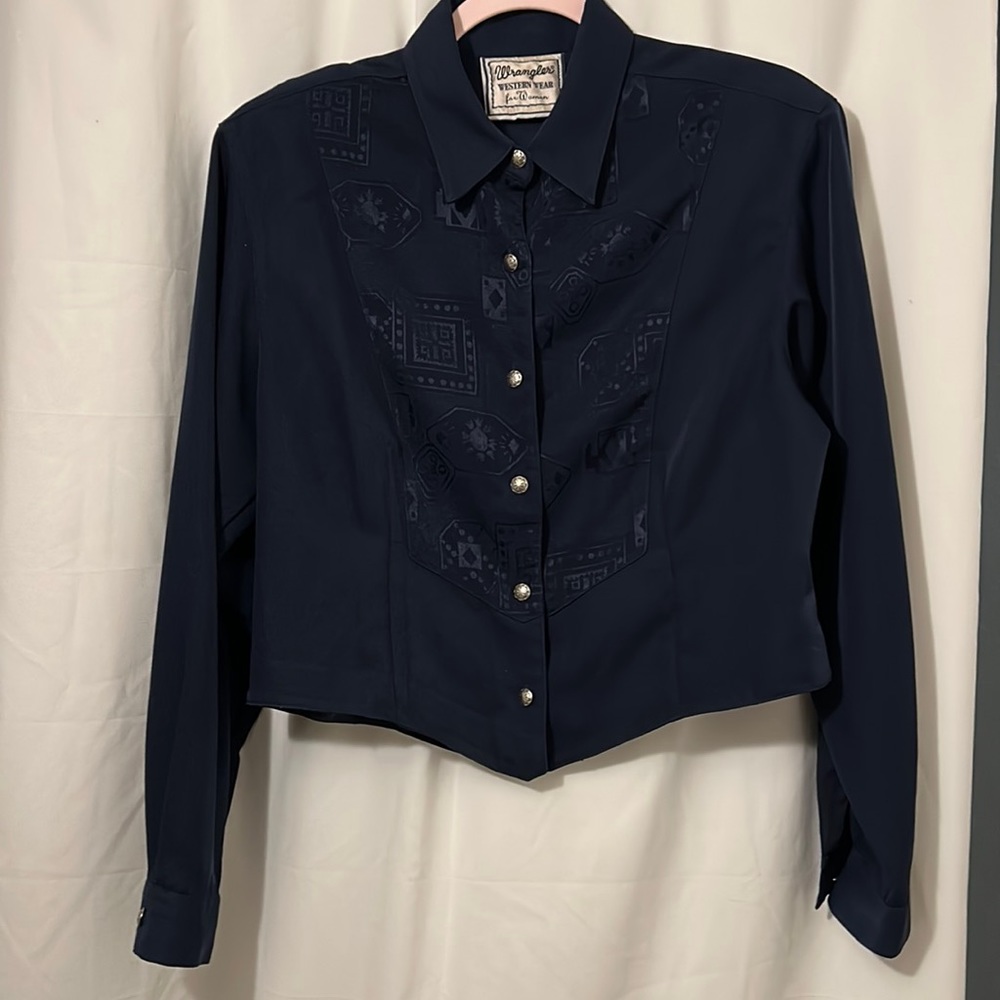 Vintage Wranglers Western wear for Women beautiful royal blue estimate fit M-L